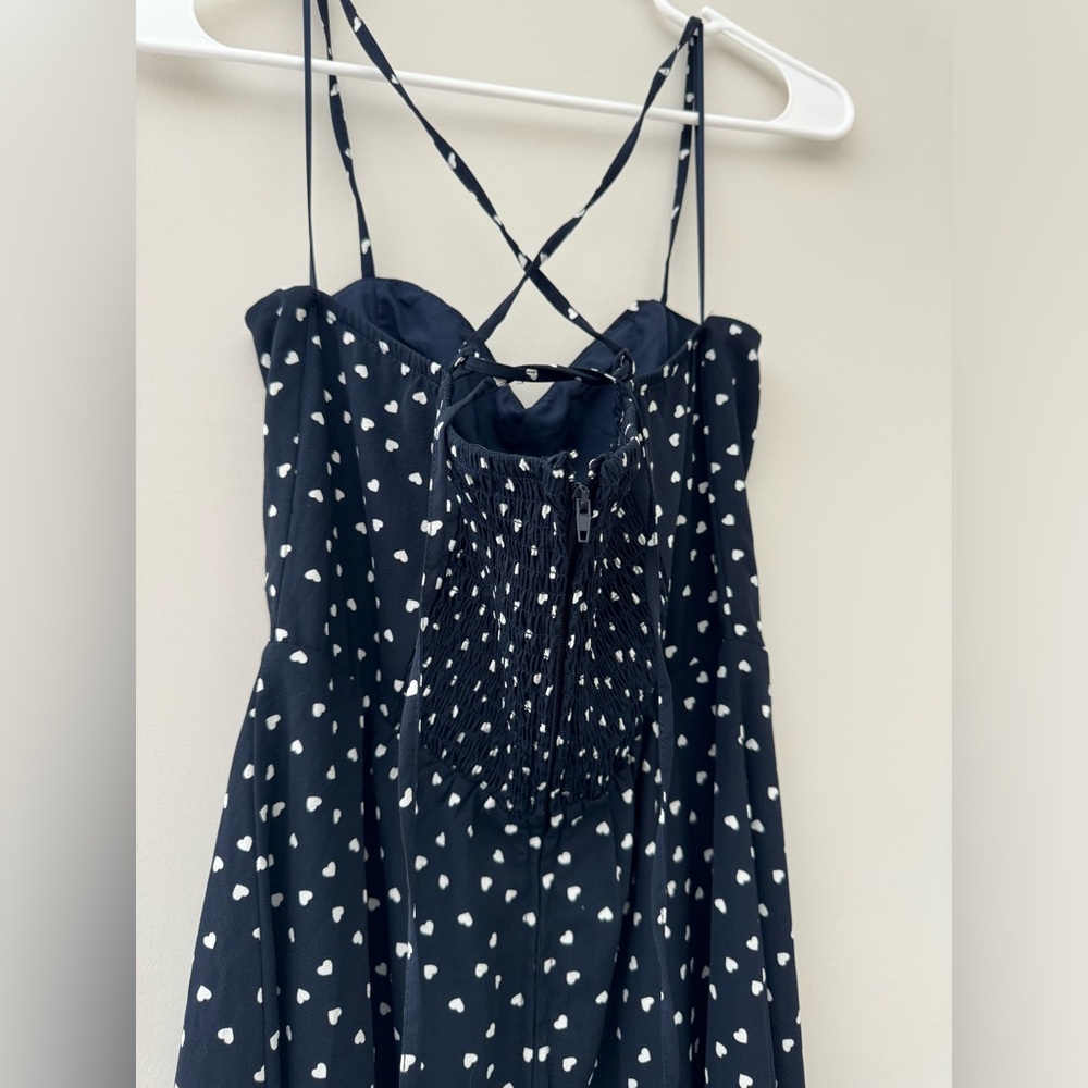 Francesca's Collections Navy and White Midi Dress - Picture 5 of 12